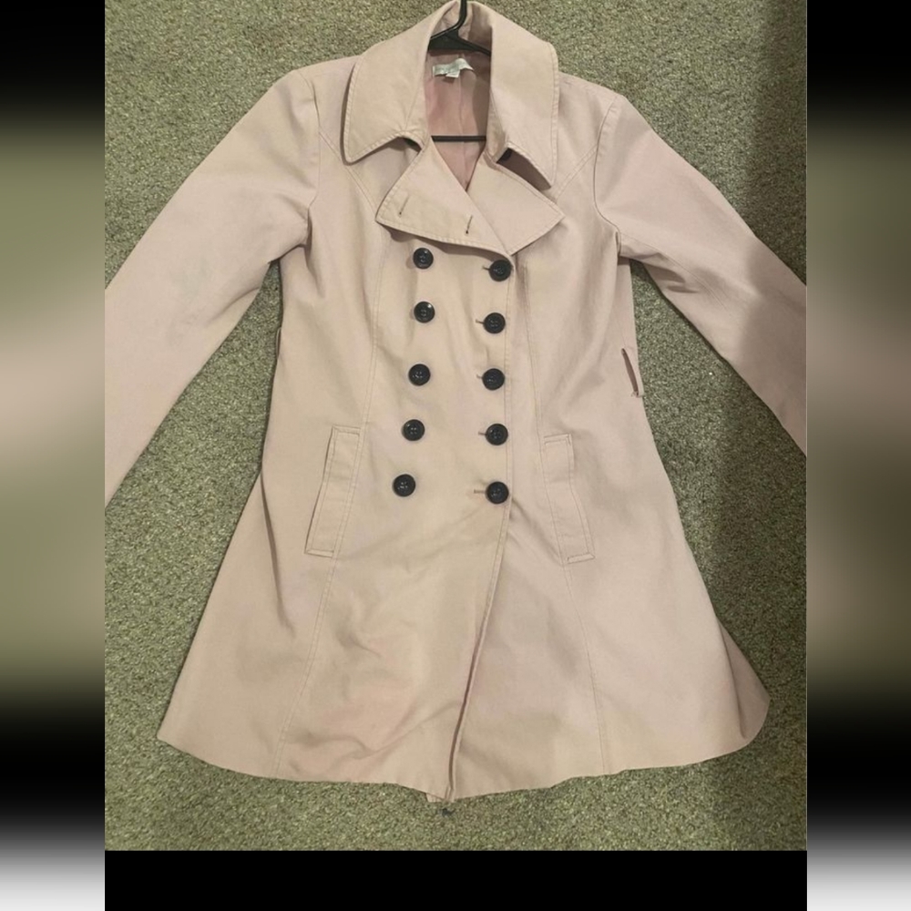 Pink button up coat